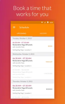 MINDBODY android App screenshot 2